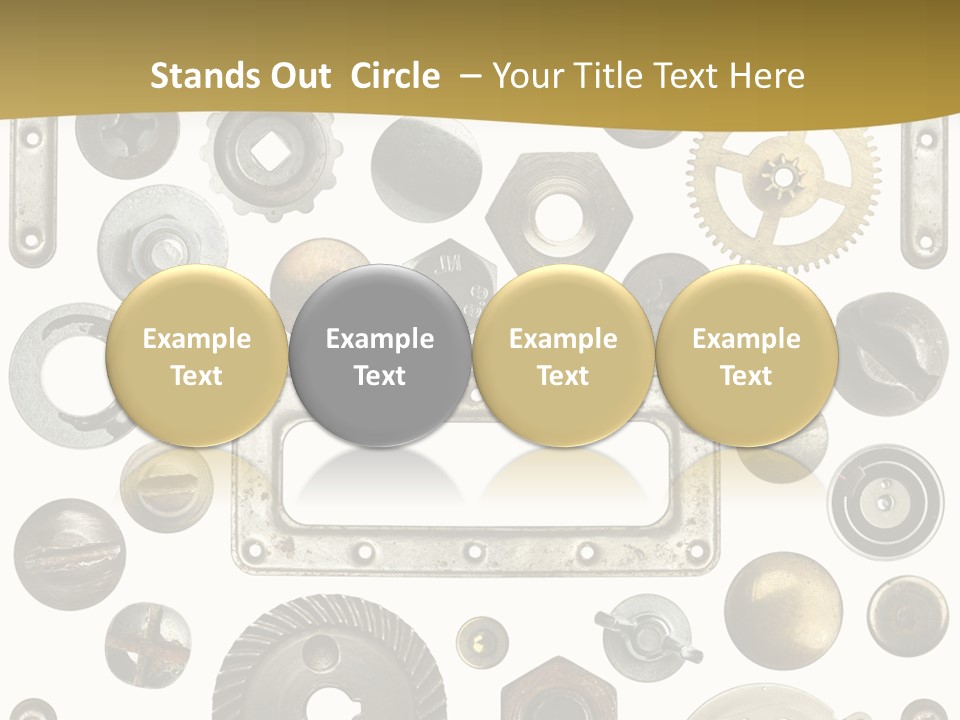 Cogwheel Background Rusty PowerPoint Template