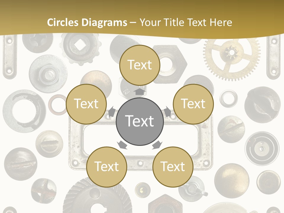 Cogwheel Background Rusty PowerPoint Template