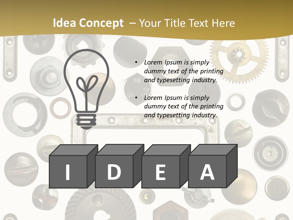 Cogwheel Background Rusty PowerPoint Template