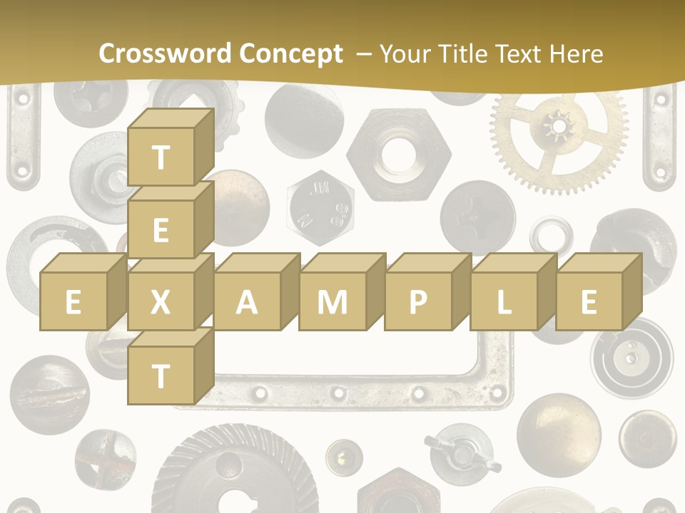 Cogwheel Background Rusty PowerPoint Template