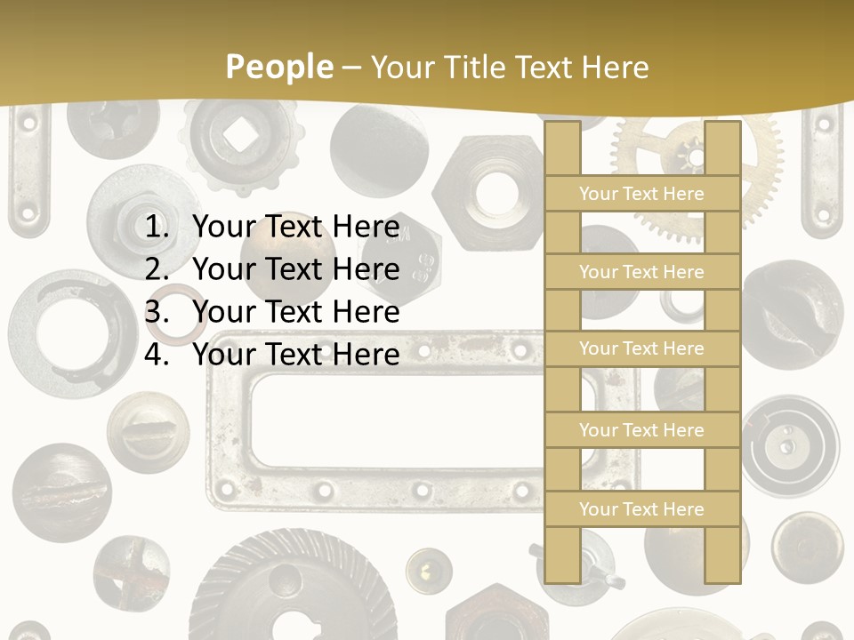 Cogwheel Background Rusty PowerPoint Template