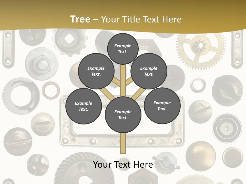 Cogwheel Background Rusty PowerPoint Template
