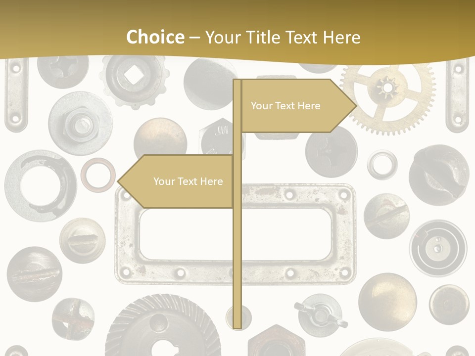 Cogwheel Background Rusty PowerPoint Template