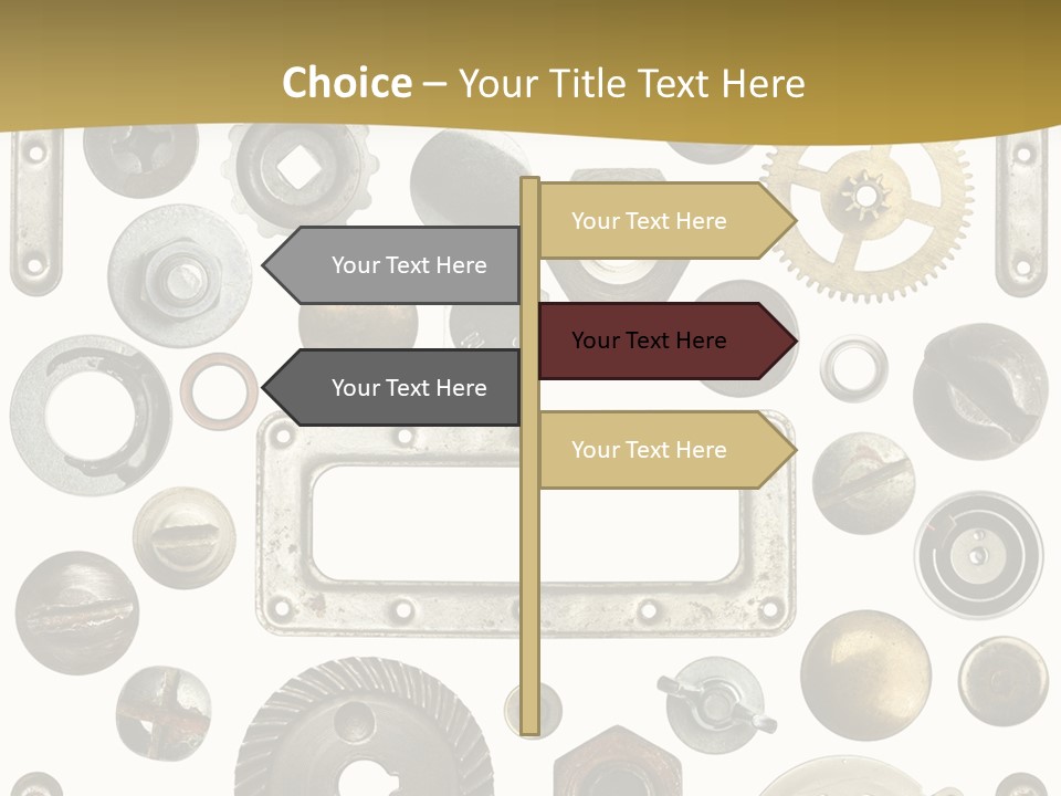 Cogwheel Background Rusty PowerPoint Template