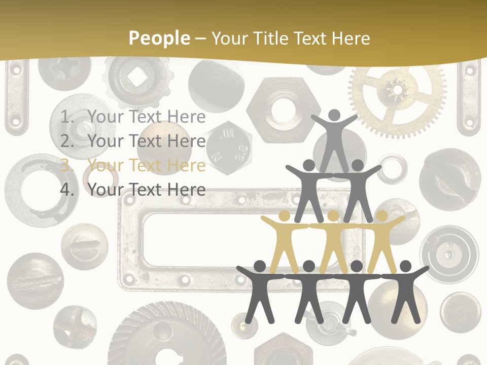 Cogwheel Background Rusty PowerPoint Template