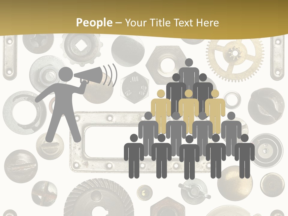 Cogwheel Background Rusty PowerPoint Template