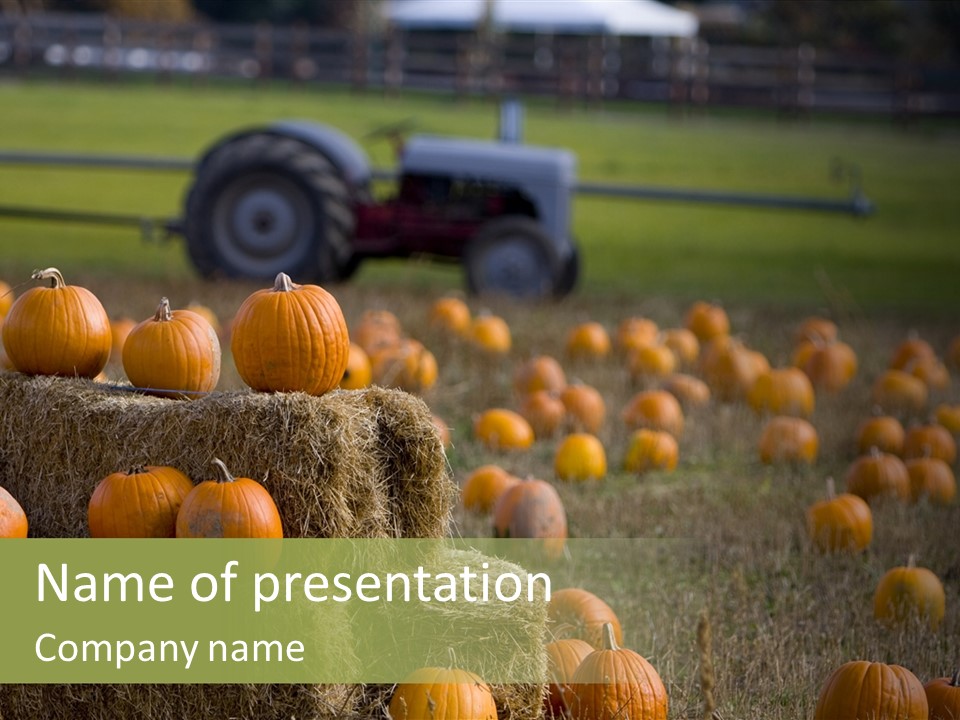 Tractor Antique Produce PowerPoint Template