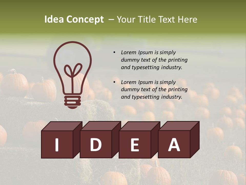 Tractor Antique Produce PowerPoint Template