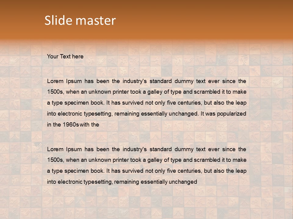 Seamless Mosaic Pink PowerPoint Template