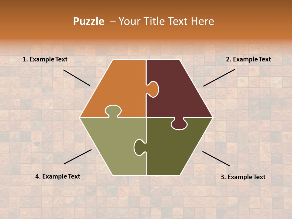 Seamless Mosaic Pink PowerPoint Template