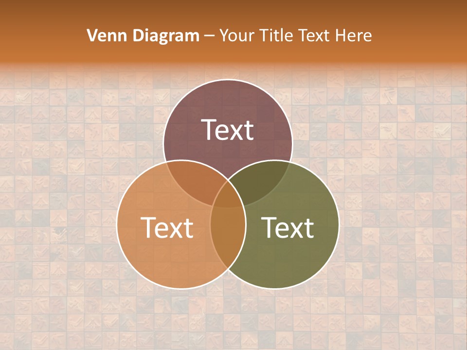 Seamless Mosaic Pink PowerPoint Template