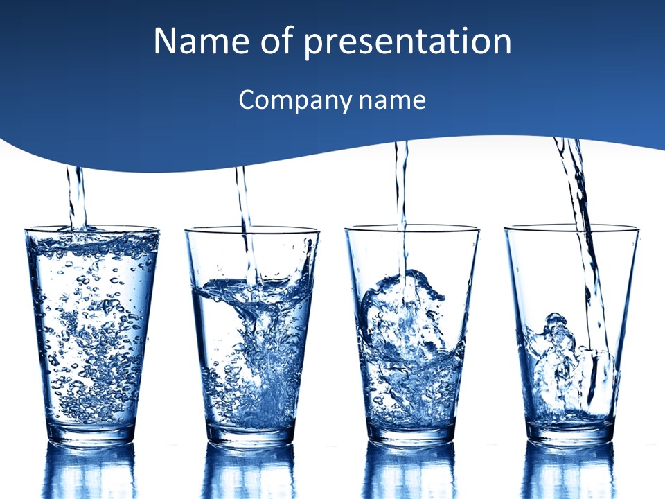 Glass Freshness Drip PowerPoint Template