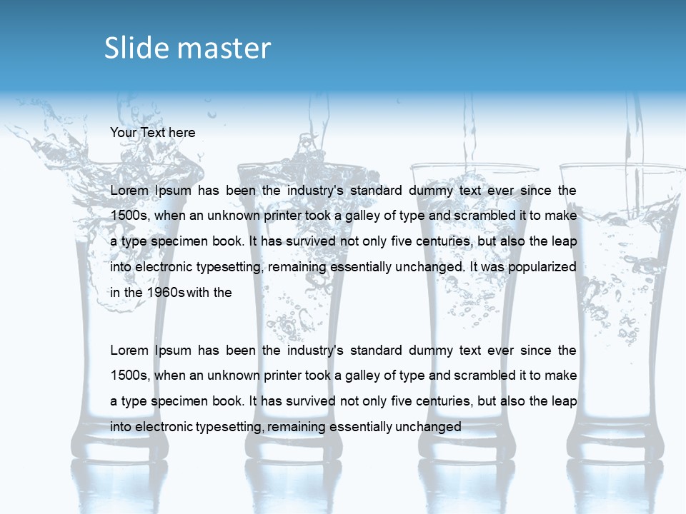 Cube Isolated Flowing PowerPoint Template