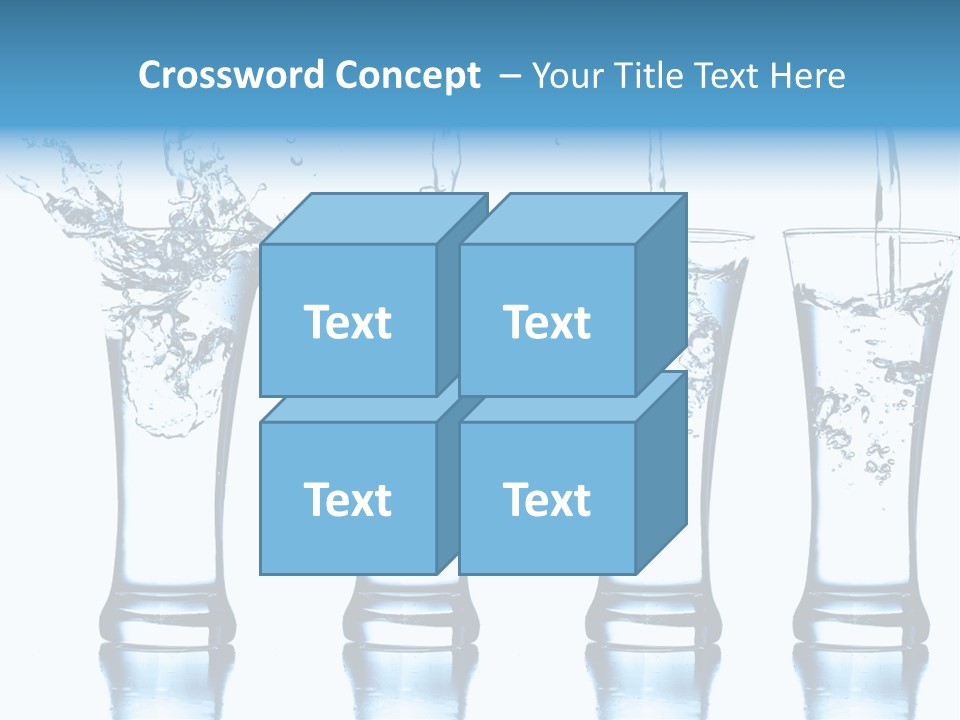 Cube Isolated Flowing PowerPoint Template