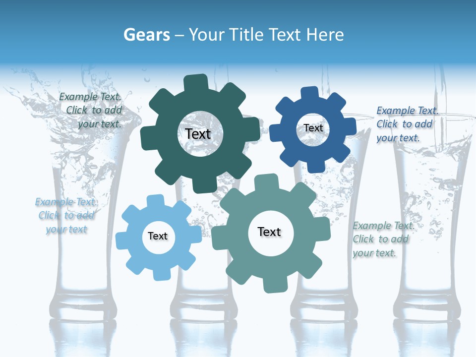 Cube Isolated Flowing PowerPoint Template