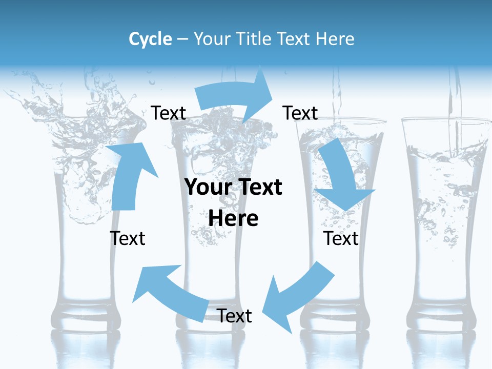 Cube Isolated Flowing PowerPoint Template