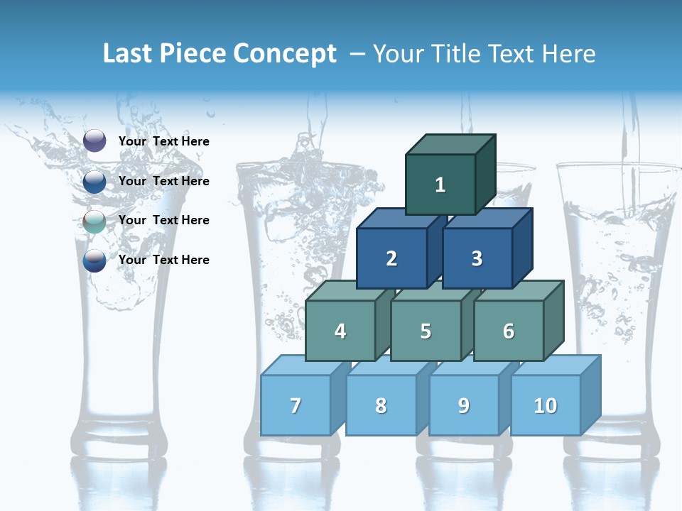 Cube Isolated Flowing PowerPoint Template