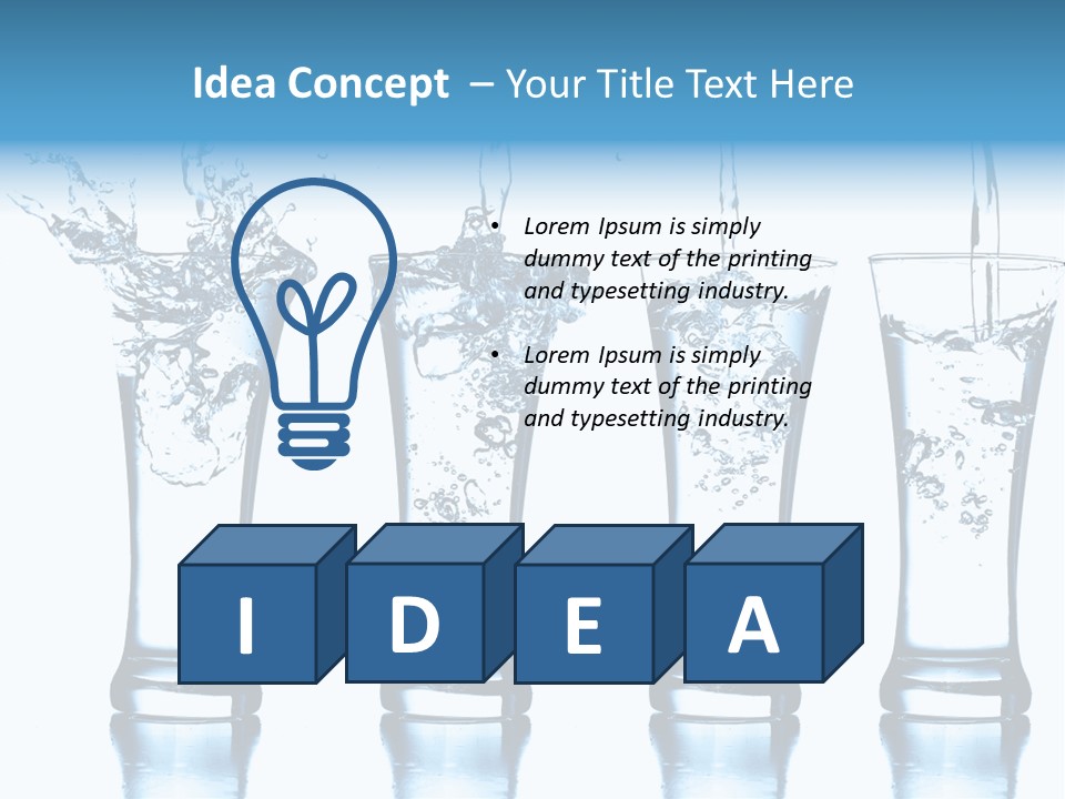 Cube Isolated Flowing PowerPoint Template