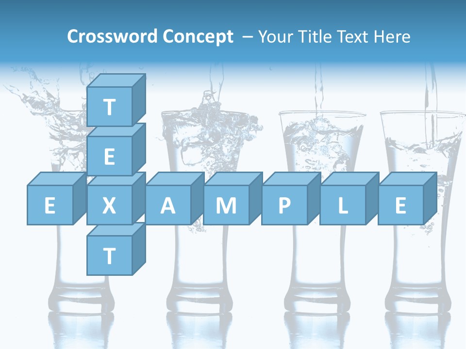 Cube Isolated Flowing PowerPoint Template