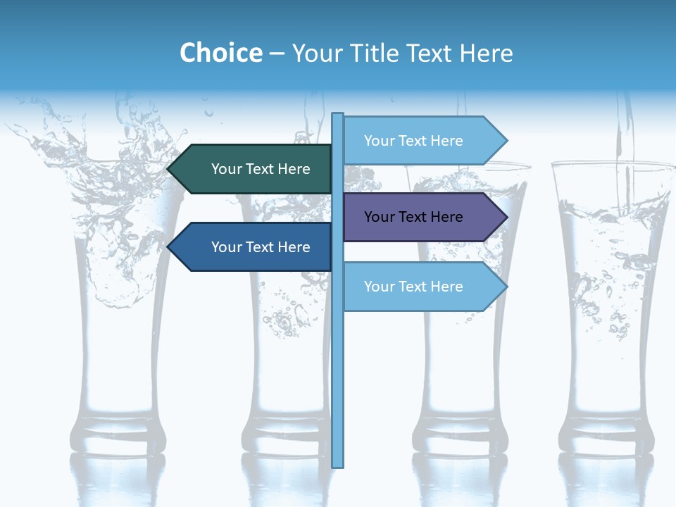 Cube Isolated Flowing PowerPoint Template