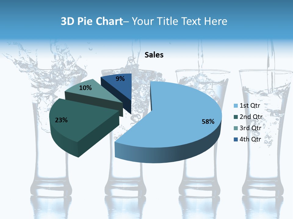 Cube Isolated Flowing PowerPoint Template