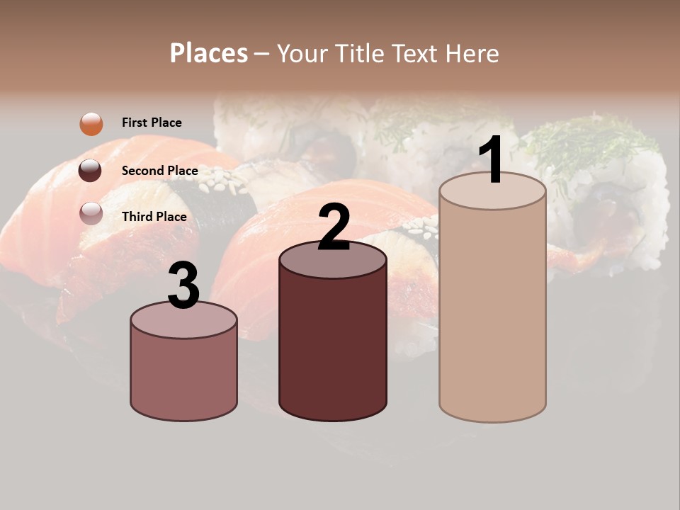 Slice Salmon Oriental PowerPoint Template