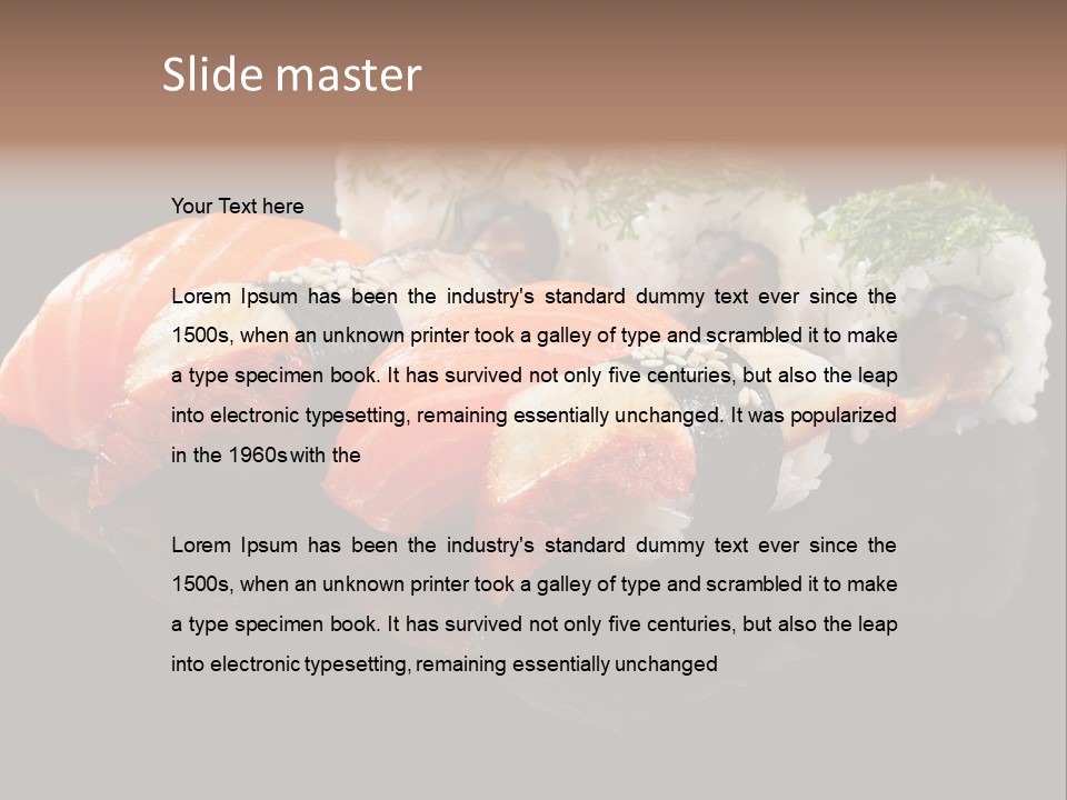 Slice Salmon Oriental PowerPoint Template