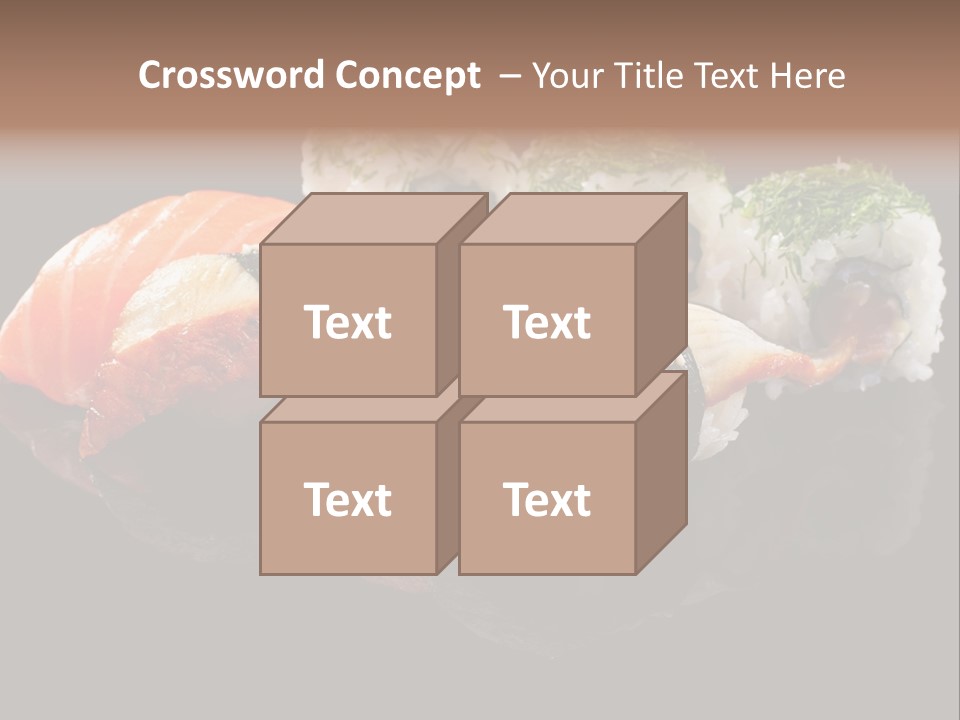 Slice Salmon Oriental PowerPoint Template