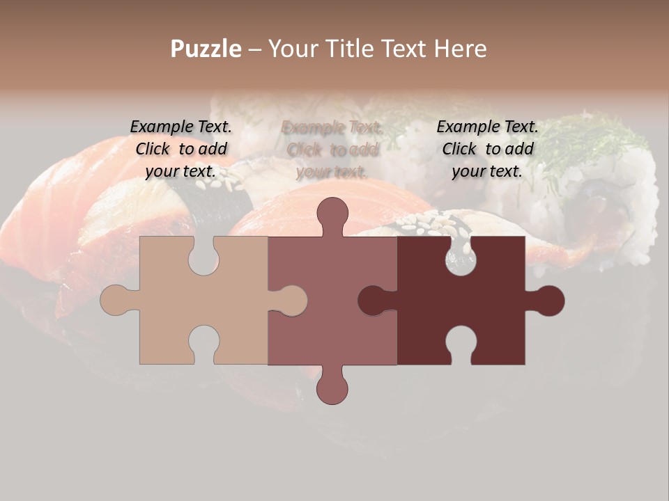 Slice Salmon Oriental PowerPoint Template