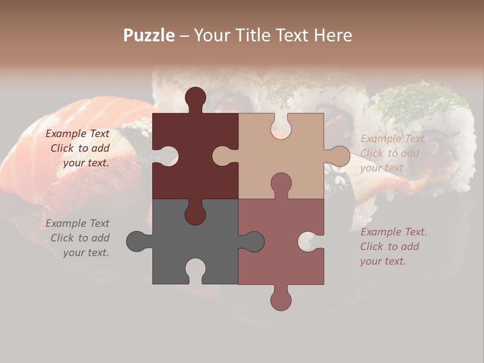 Slice Salmon Oriental PowerPoint Template