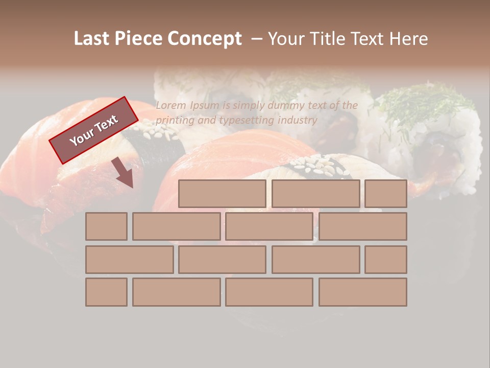 Slice Salmon Oriental PowerPoint Template