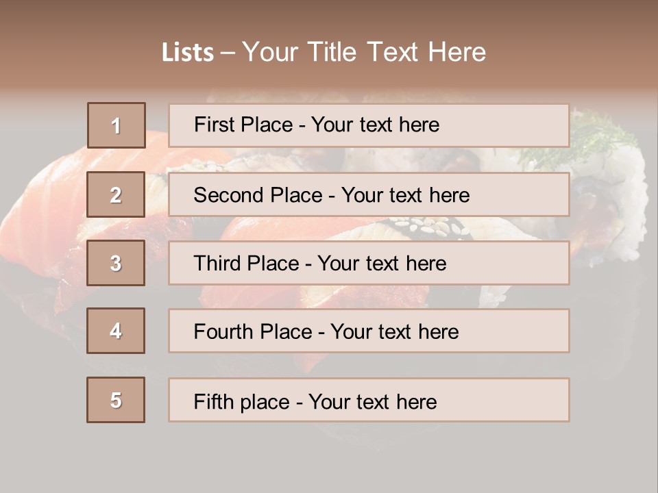 Slice Salmon Oriental PowerPoint Template