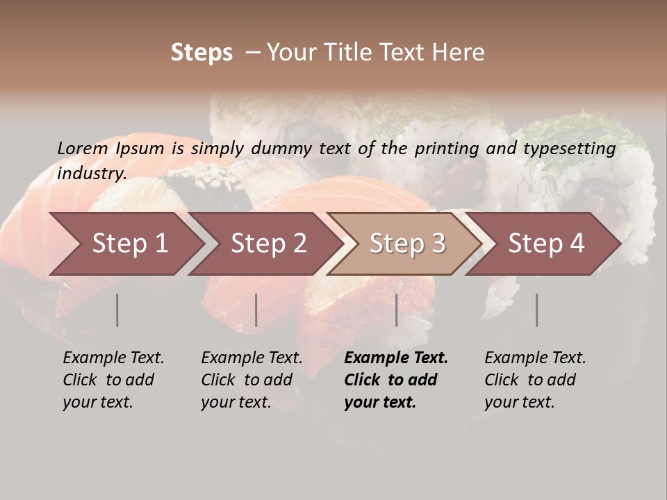 Slice Salmon Oriental PowerPoint Template