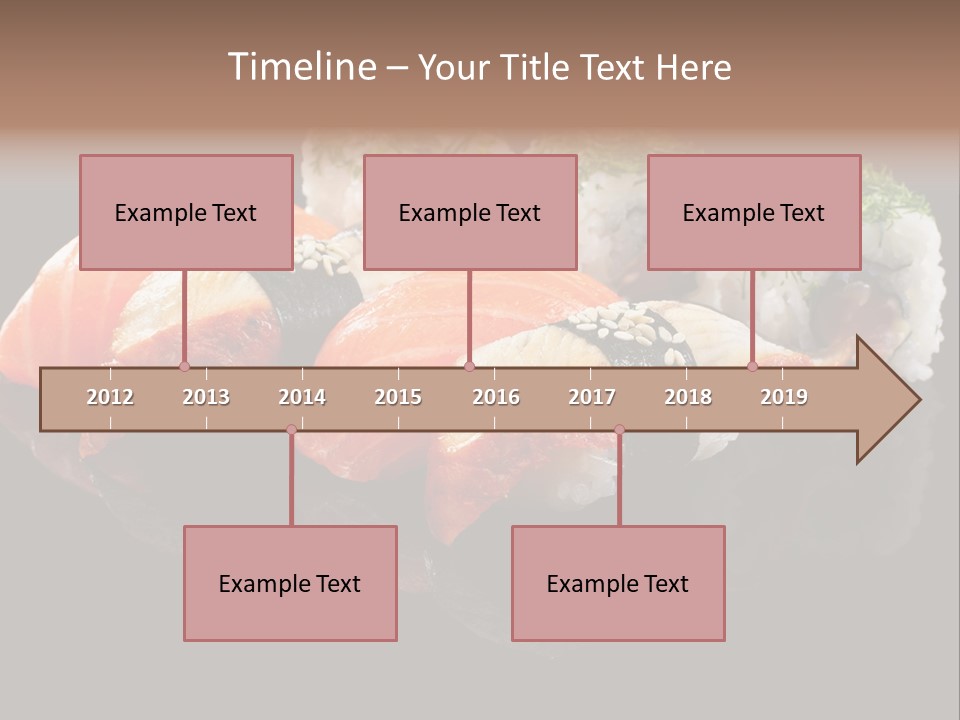 Slice Salmon Oriental PowerPoint Template