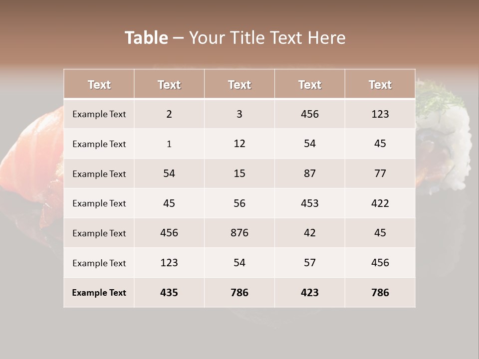 Slice Salmon Oriental PowerPoint Template