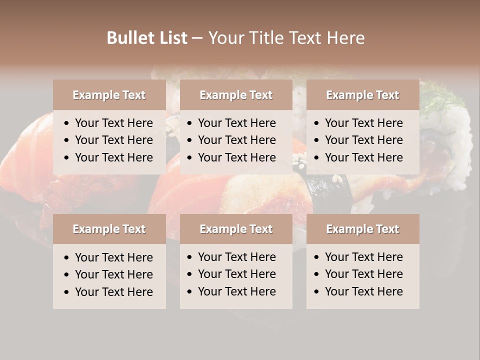 Slice Salmon Oriental PowerPoint Template