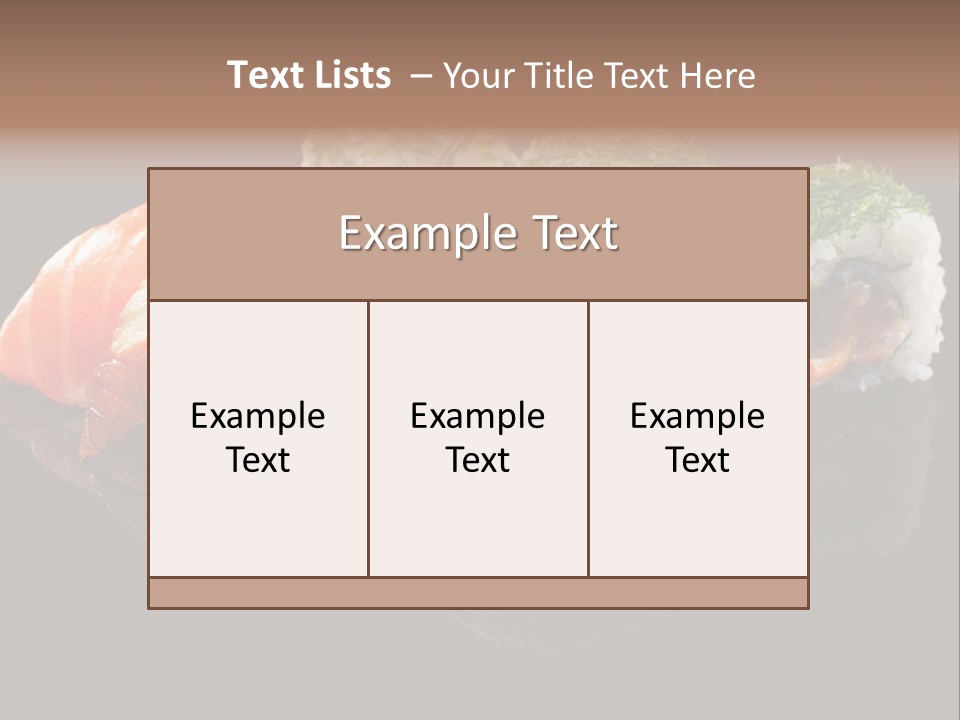 Slice Salmon Oriental PowerPoint Template