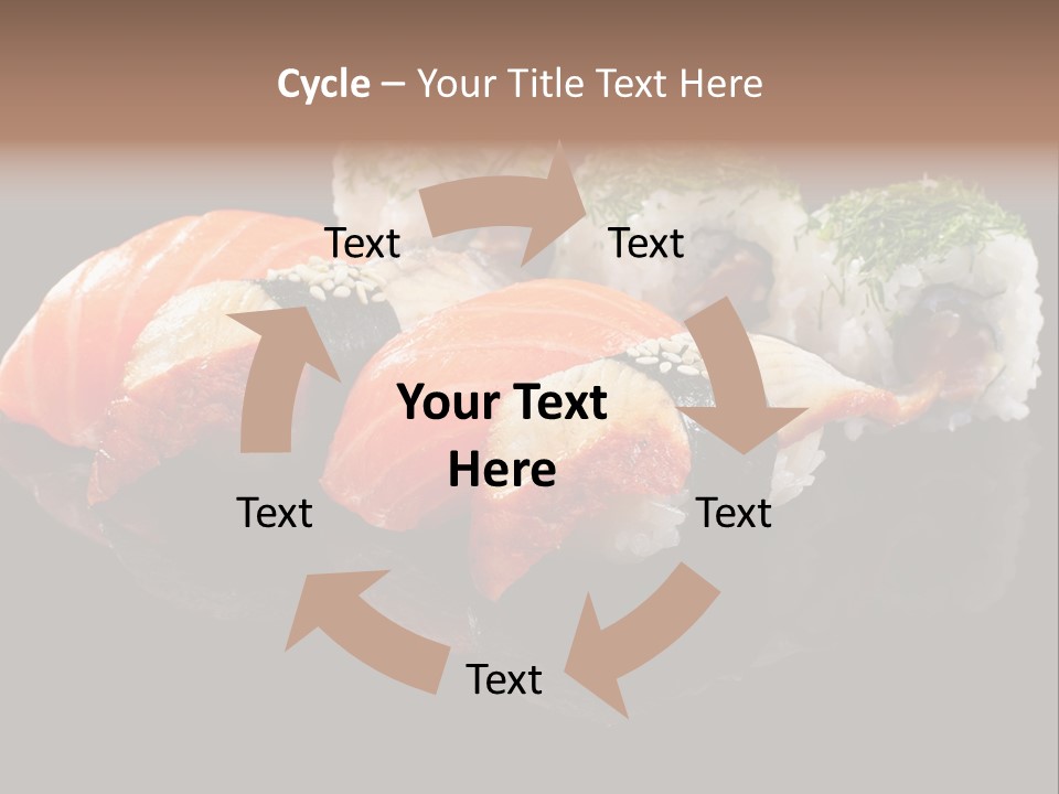 Slice Salmon Oriental PowerPoint Template