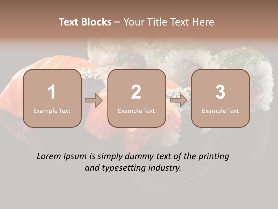 Slice Salmon Oriental PowerPoint Template