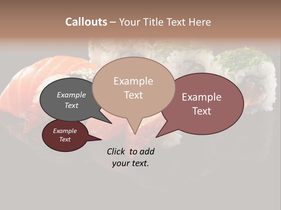 Slice Salmon Oriental PowerPoint Template