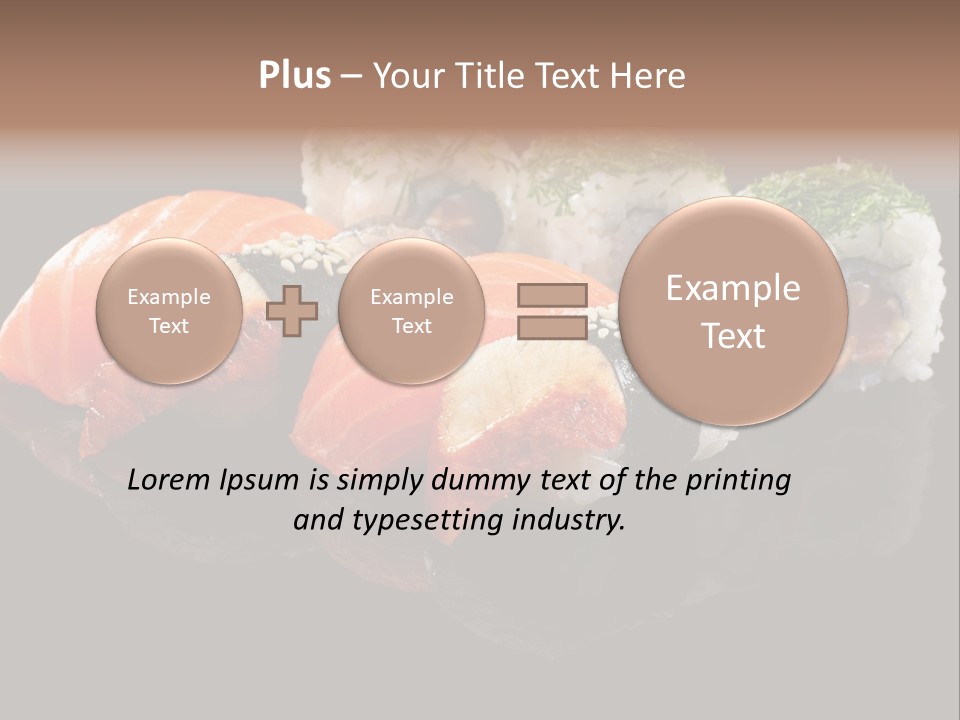 Slice Salmon Oriental PowerPoint Template