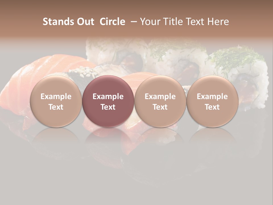Slice Salmon Oriental PowerPoint Template