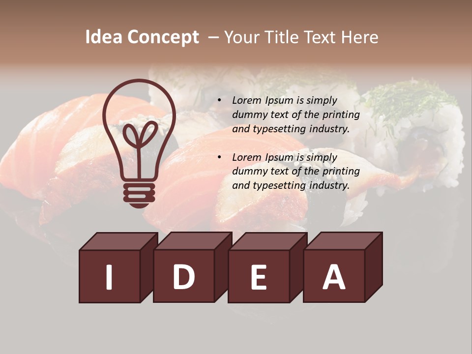 Slice Salmon Oriental PowerPoint Template