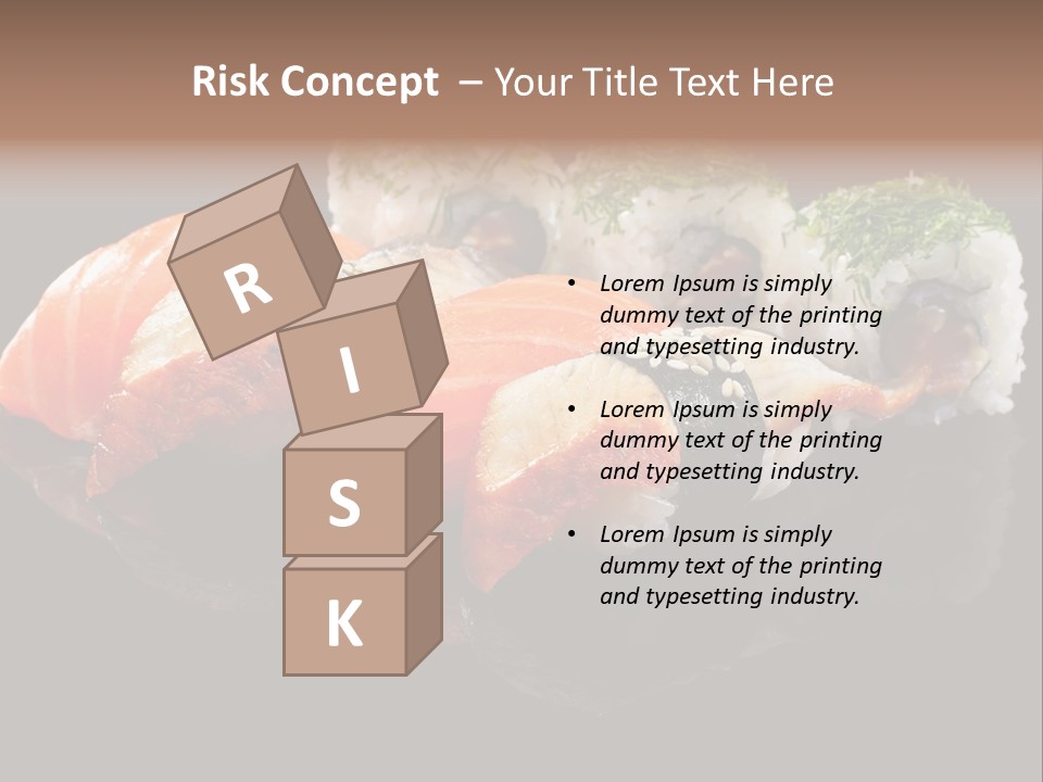 Slice Salmon Oriental PowerPoint Template