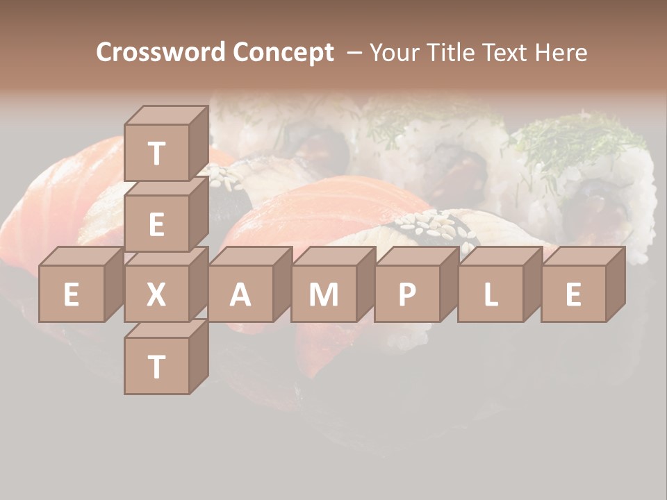 Slice Salmon Oriental PowerPoint Template