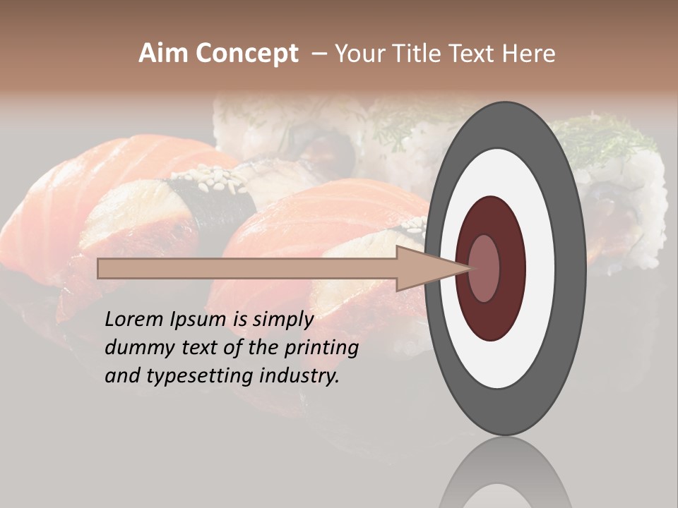 Slice Salmon Oriental PowerPoint Template