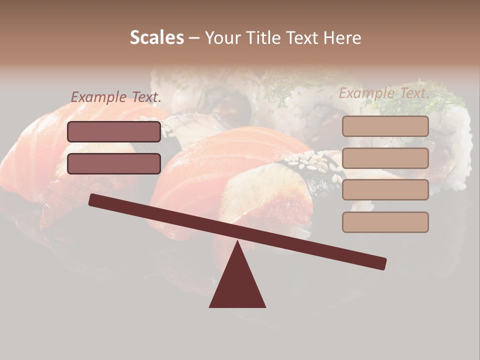 Slice Salmon Oriental PowerPoint Template