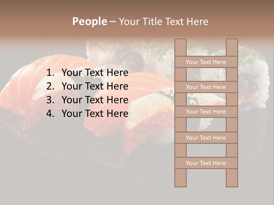 Slice Salmon Oriental PowerPoint Template