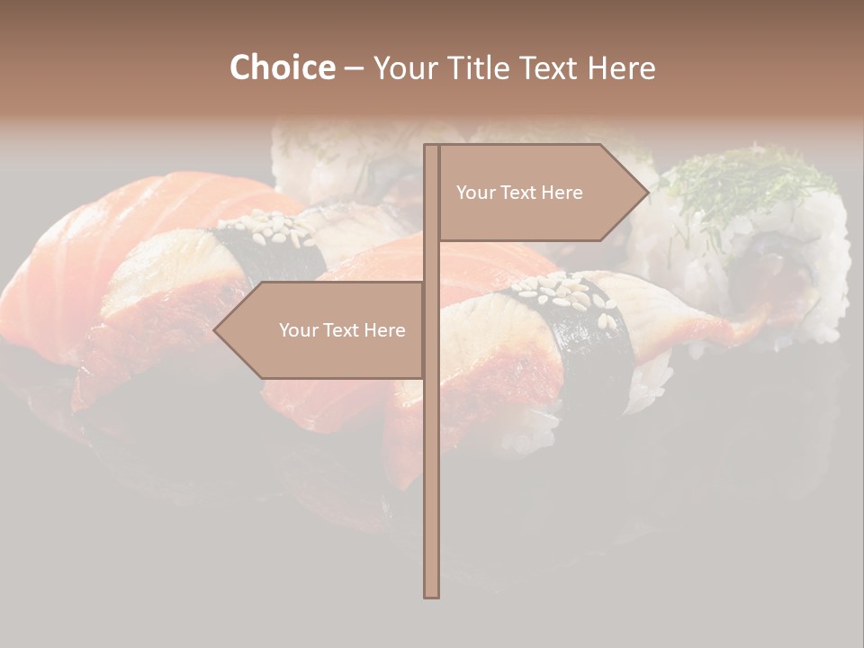 Slice Salmon Oriental PowerPoint Template