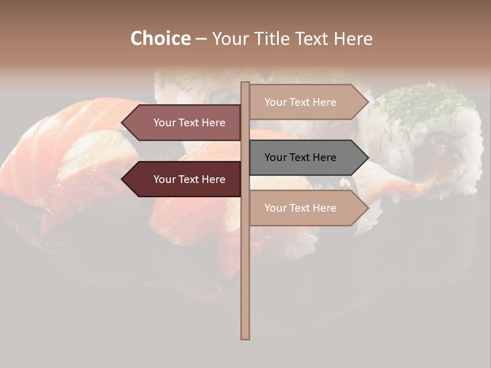 Slice Salmon Oriental PowerPoint Template